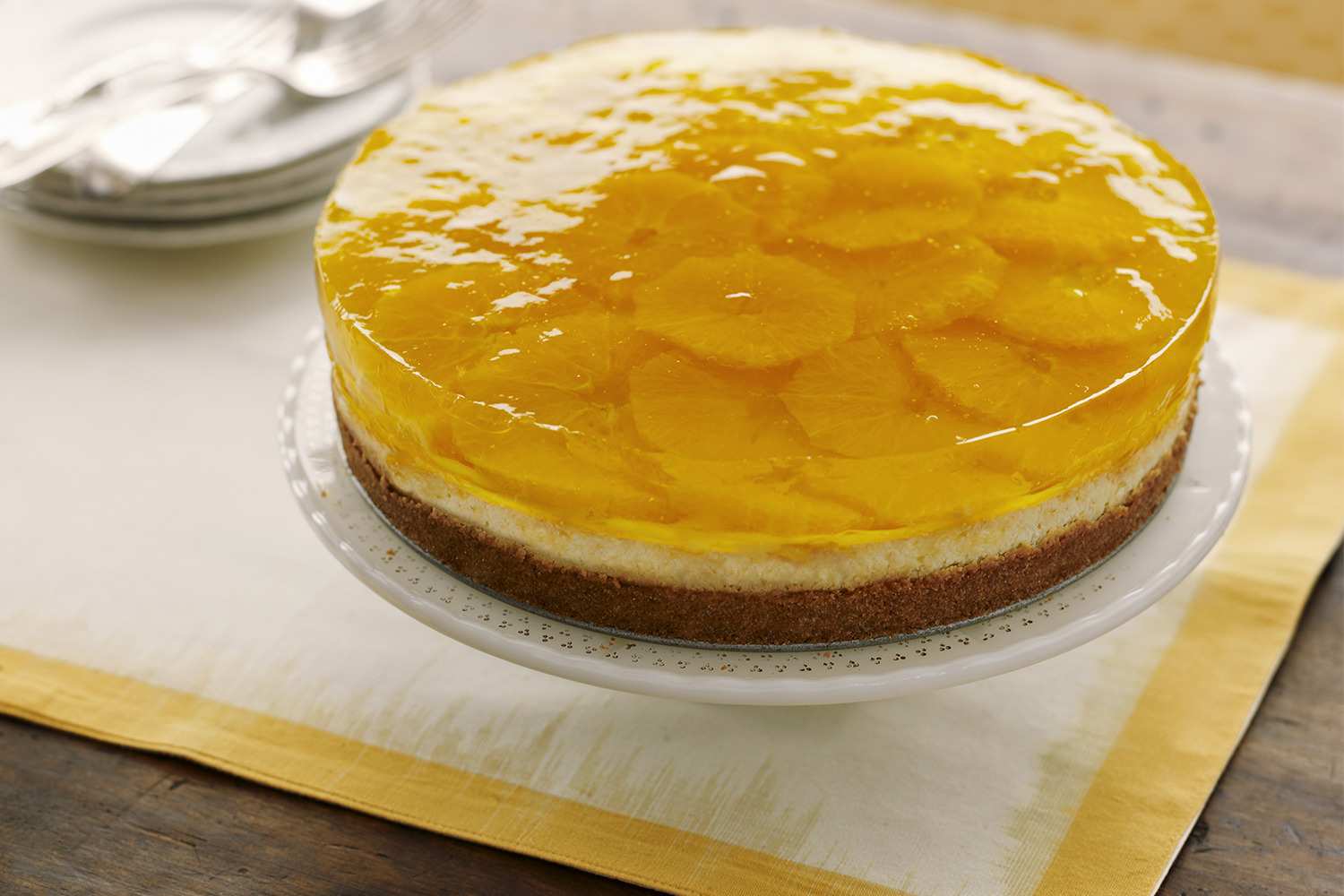 CitrusGelatin Layered Cheesecake