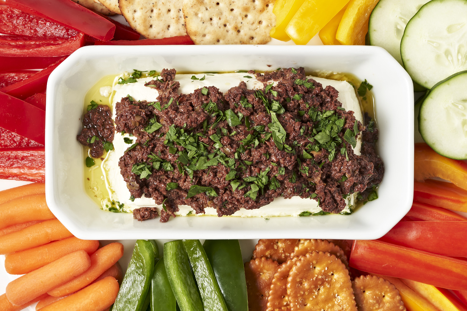 Baked Olive Tapenade-Cream Cheese Spread