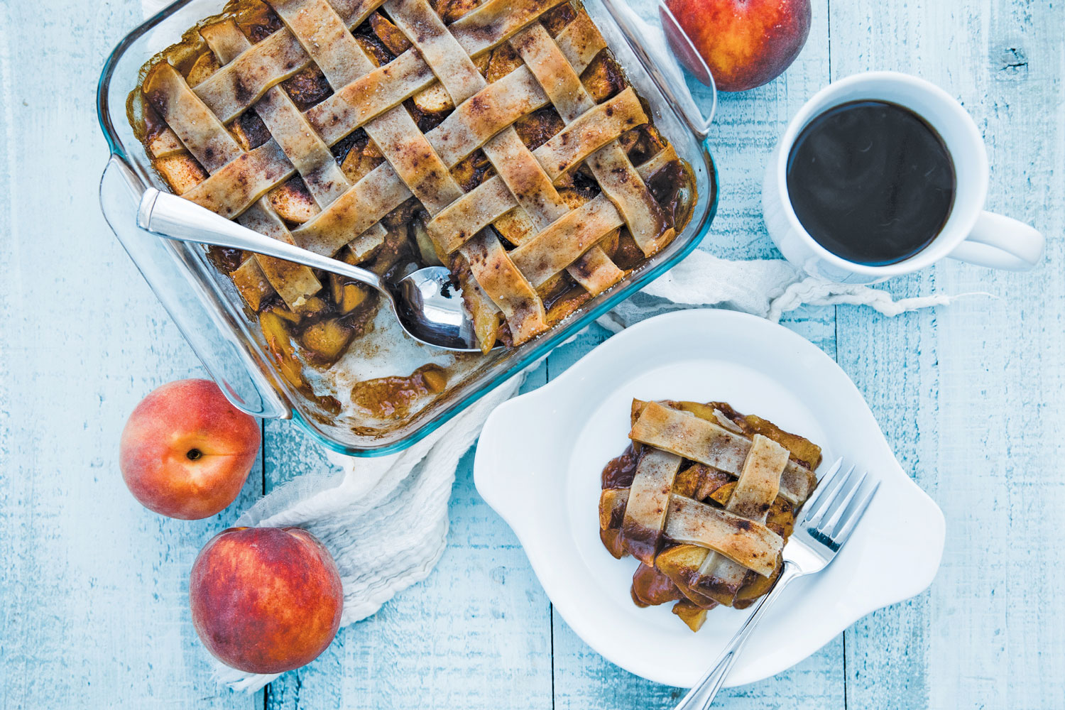 Lattice-Topped Peach Cobbler