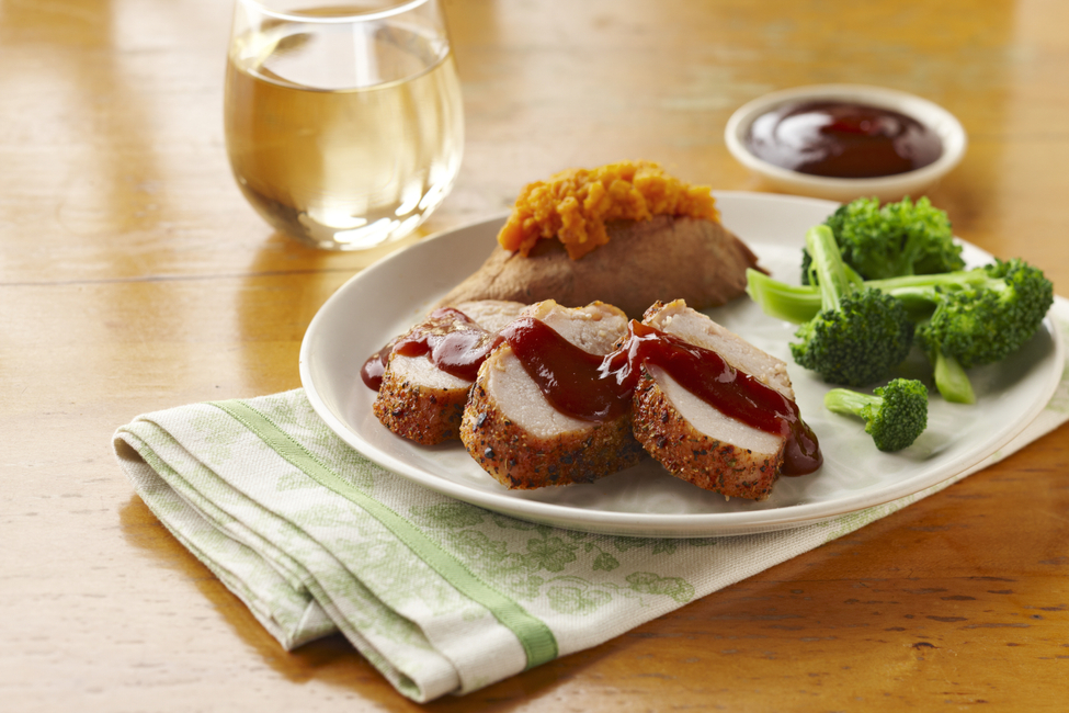 Garlic Pork Tenderloin with Barbecue Sauce My Food and Family