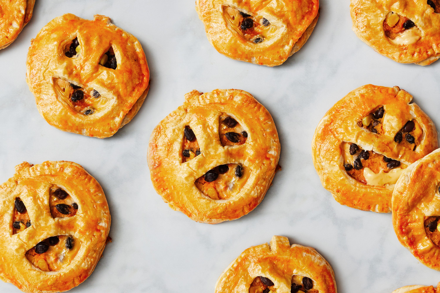 Jack-o'-Lantern Hand Pies