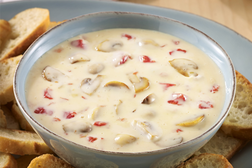 Garlic Mushroom Queso Dip