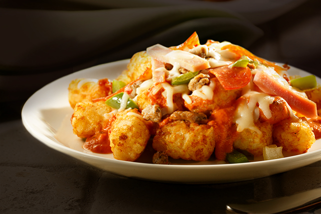 Meat Lover's Pizza TATER TOTS Nachos