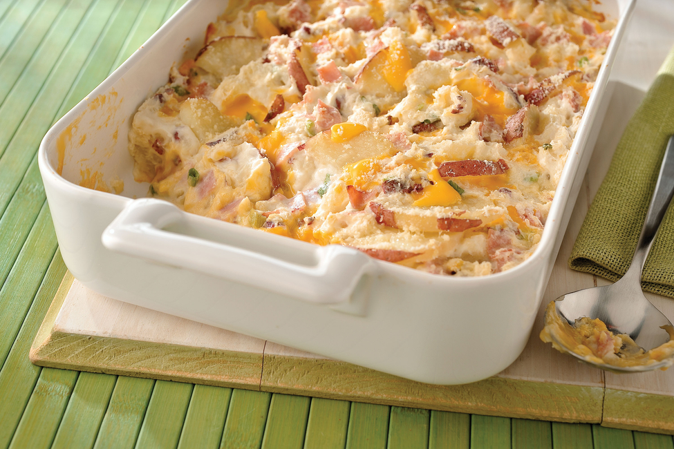 New-Look Scalloped Potatoes and Ham - My Food and Family