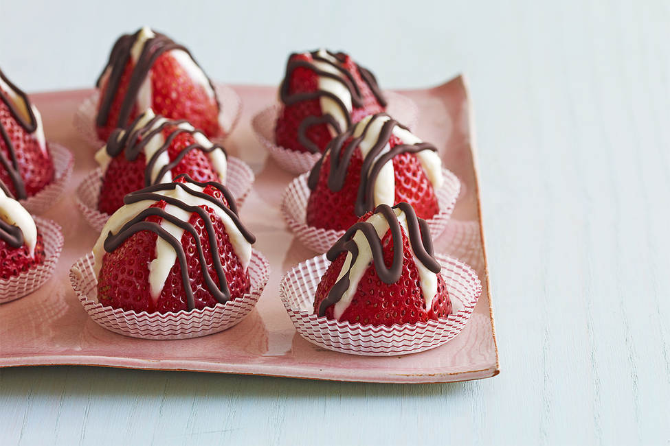 Double-Chocolate Filled Strawberries