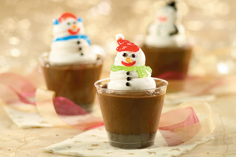 Snowman Pudding Cups