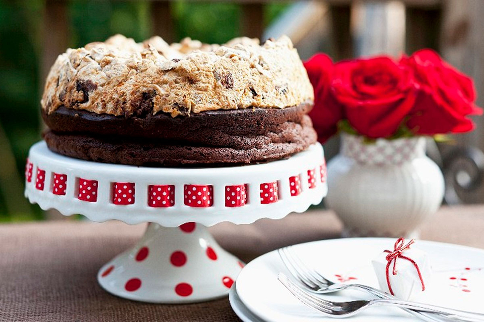 Chocolate-Hazelnut Meringue Cake