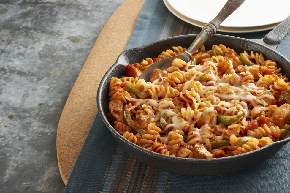 Chicken 'n Peppers Pasta Skillet for Two