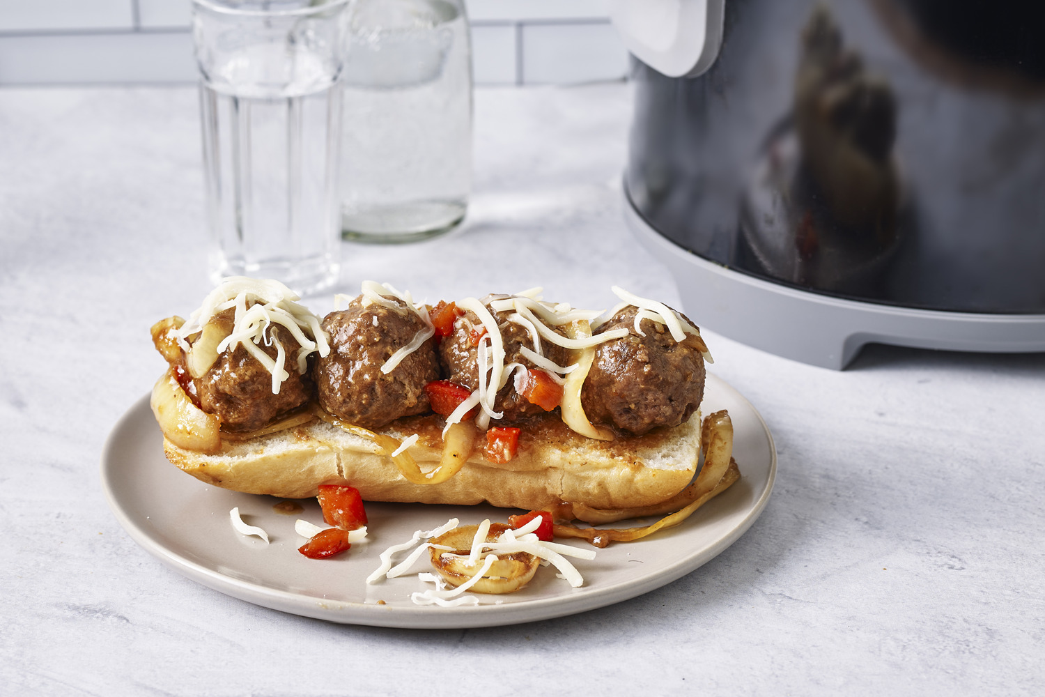 Slow-Cooker BBQ Meatball Sandwiches