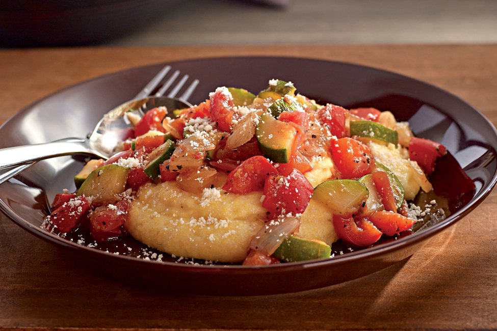 Vegetables & Creamy Polenta Recipe My Food and Family