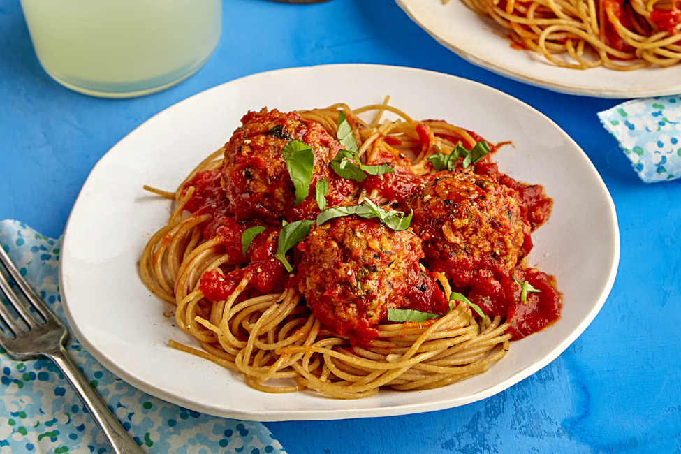 Zucchini 'Meatballs' and Spaghetti