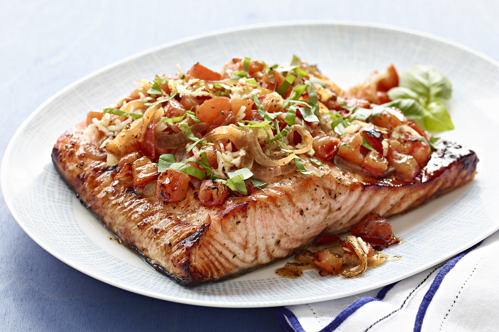 Perfect Grilled Bruschetta Salmon