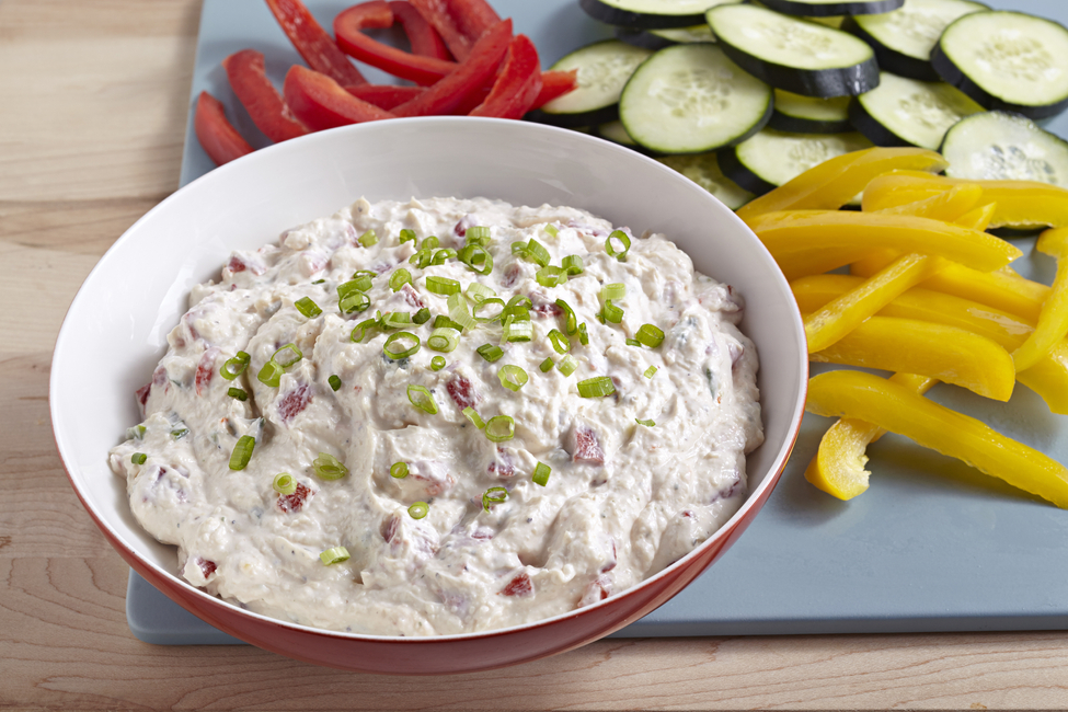Roasted Red Pepper and Green Onion Dip