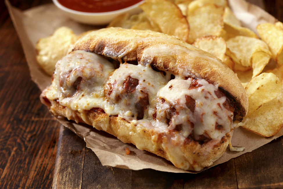 Cheesy Chicken Meatball Sub