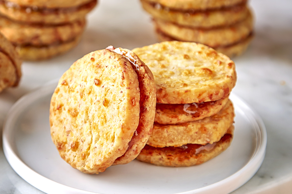Savory Ham and Cheddar Shortbreads