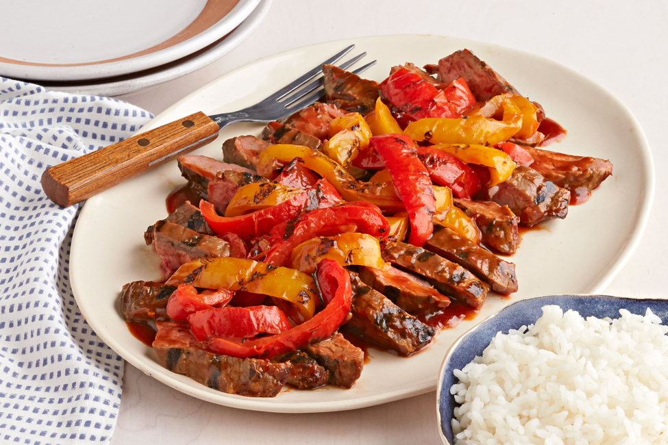 BBQ Grilled Pepper Steak for Two