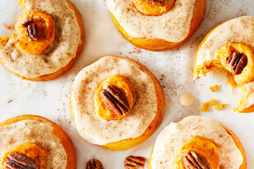 Maple-Glazed Baked Pumpkin Donuts