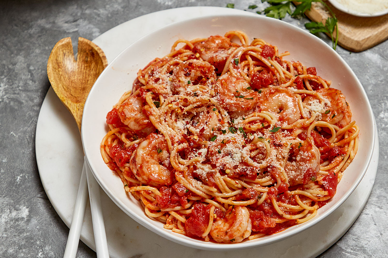 Electric Pressure Cooker Shrimp Arrabbiata