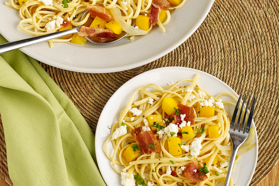 Warm Mango and Bacon Pasta - My Food and Family