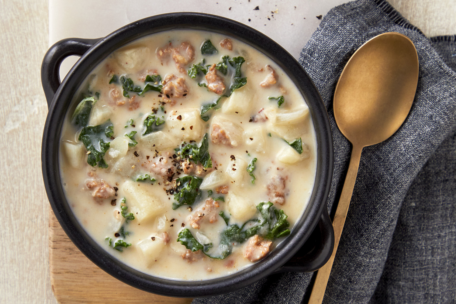Creamy Italian Sausage and Kale Soup