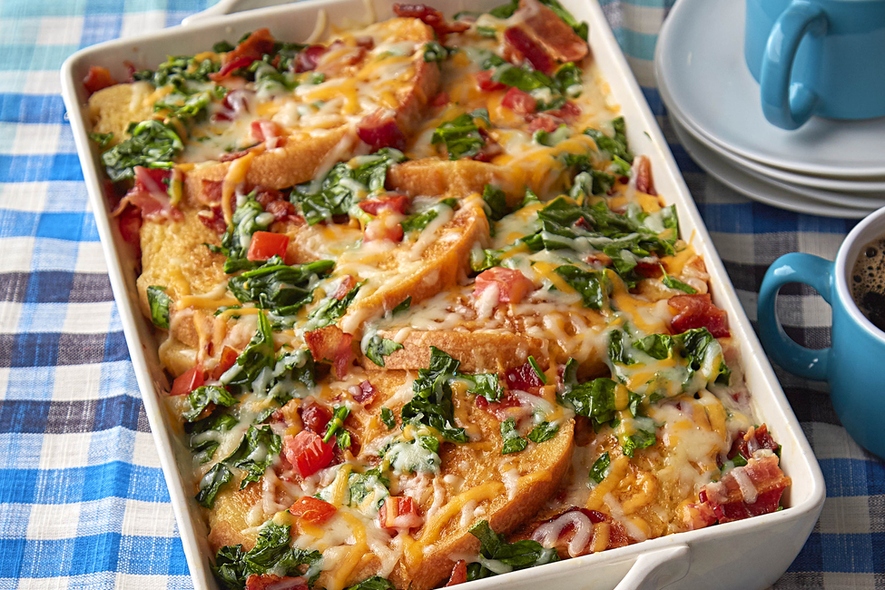 'BLT' Cheesy Egg Bake