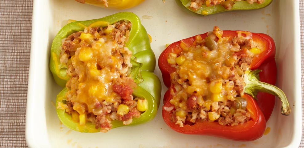 Try these Healthy Vegetarian Stuffed Peppers