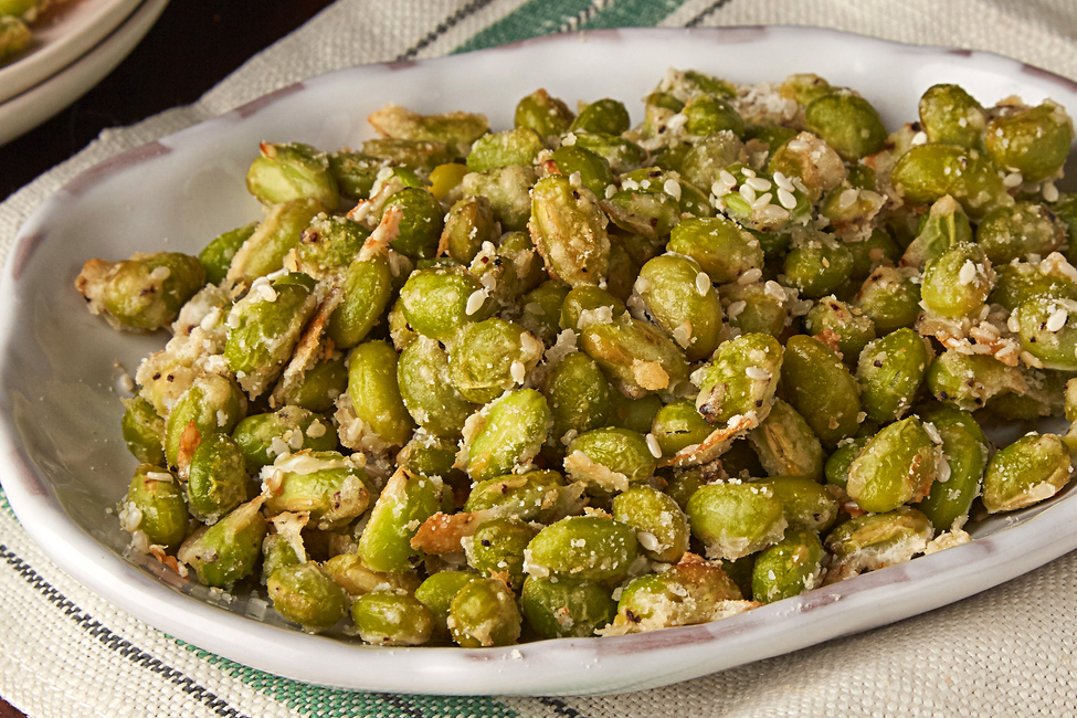 Roasted Parmesan Edamame My Food and Family