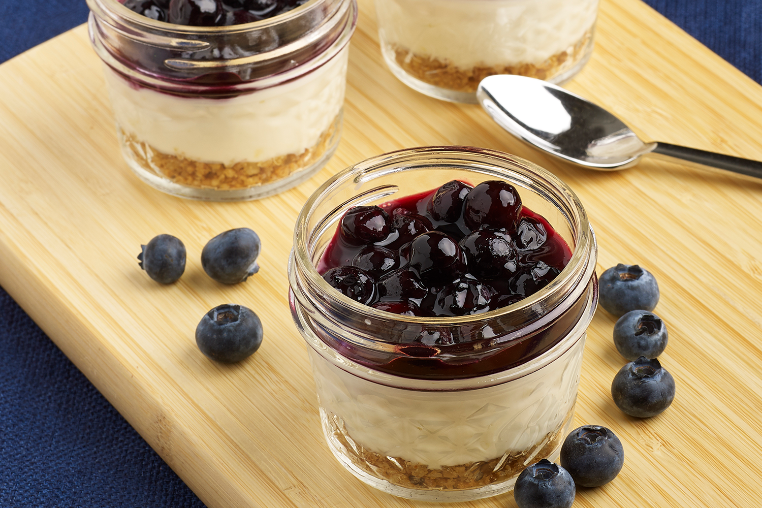 Lemon-Blueberry Cheesecake Jars