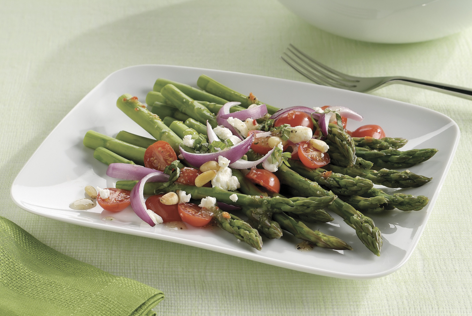 Asparagus, Tomato and Goat Cheese Salad
