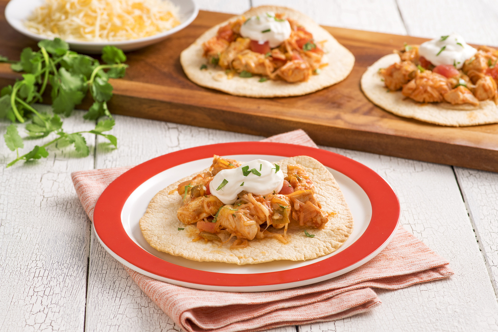 Cheese and Chicken Tostadas Recipe