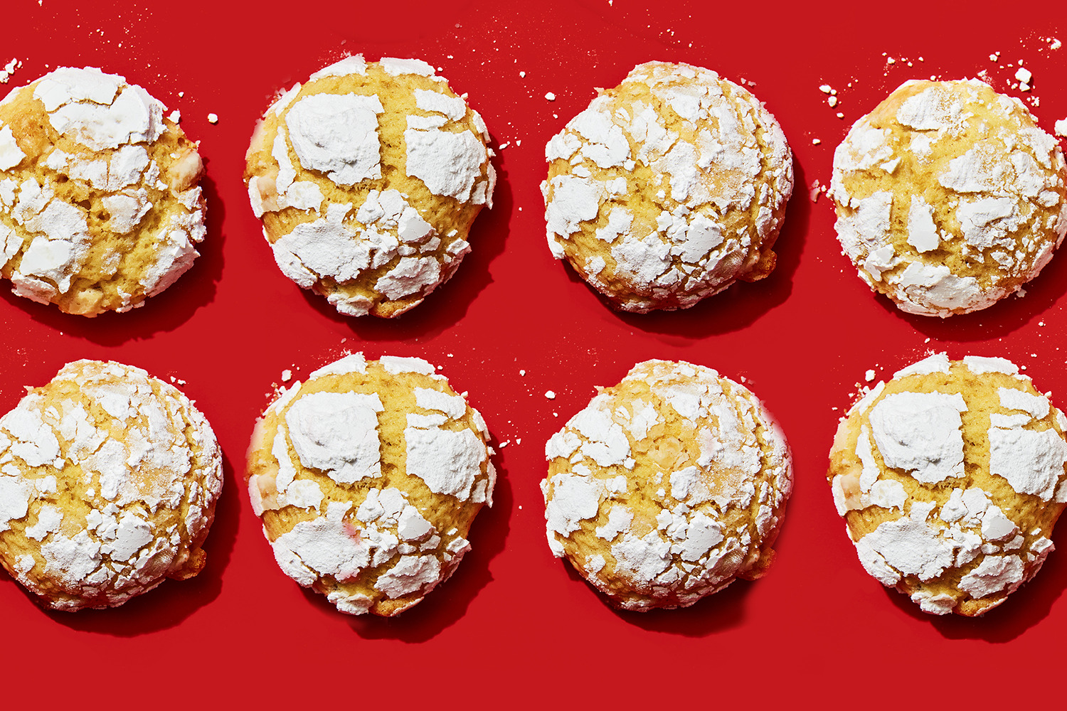 Eggnog Crinkle Cookies