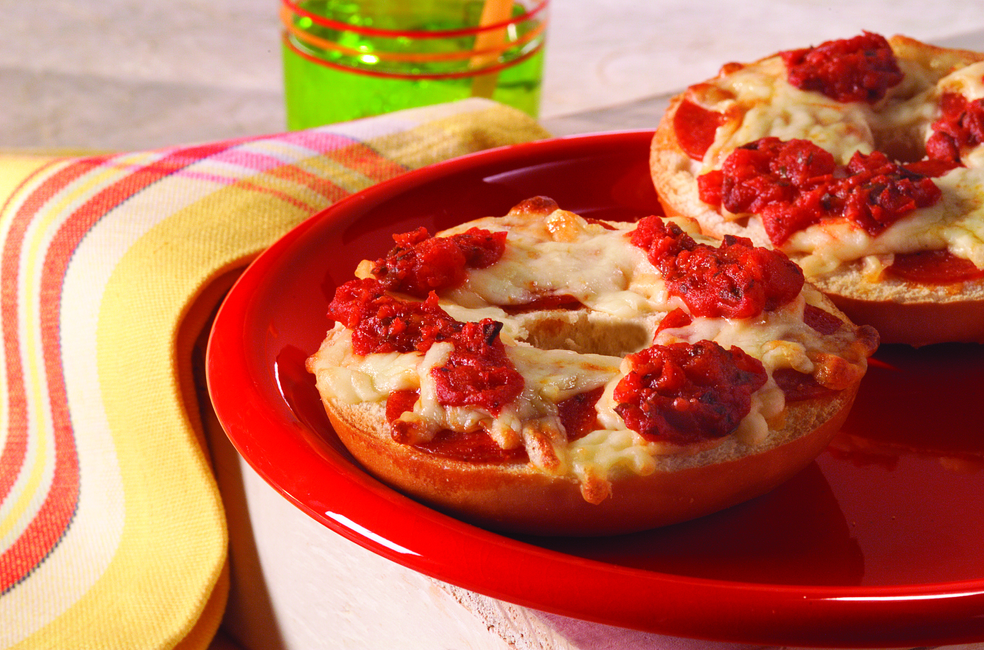 Kids-Only Pepperoni Pizza Bagels