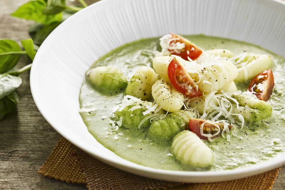 Creamy SpinachPesto Gnocchi My Food and Family