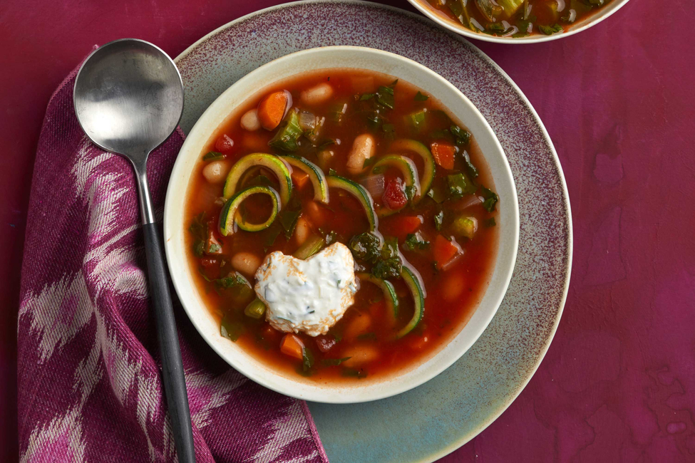 Tuscan Zucchini Noodle Soup