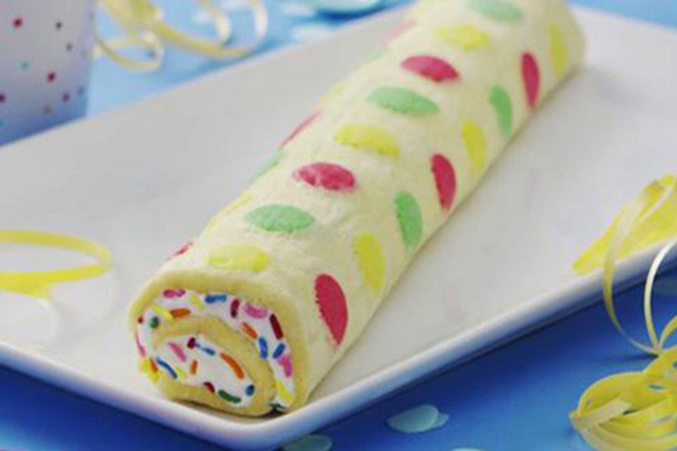 Birthday Cake Roll My Food and Family