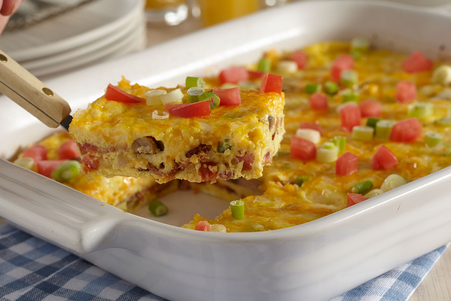 Crustless Cheese and Bacon Quiche