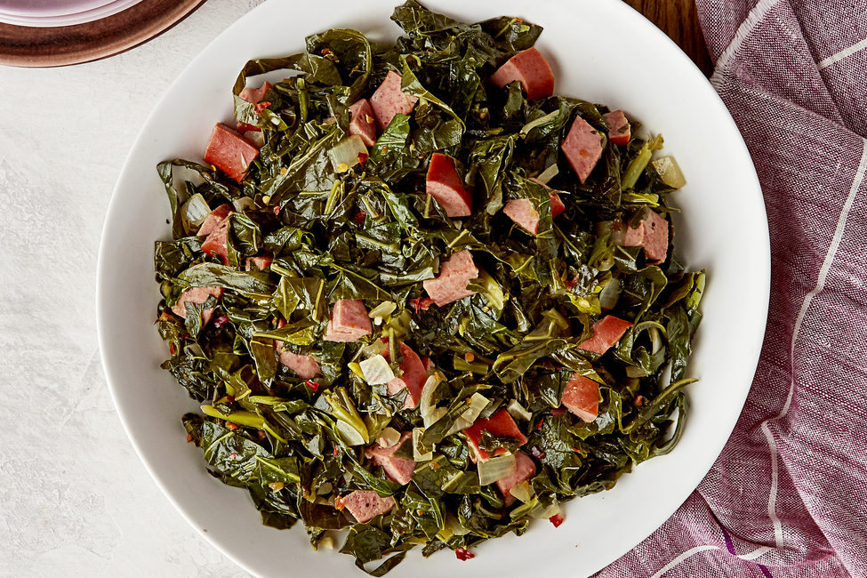 Collard Greens with Sausage and Onions My Food and Family